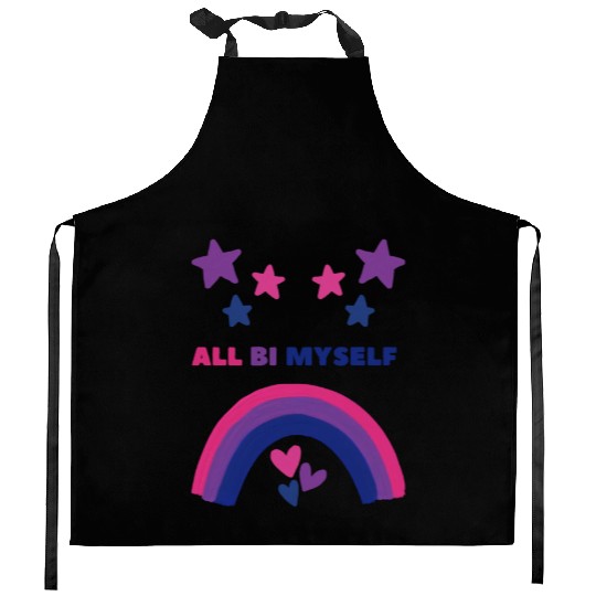 All Bi Myself Bisexual Pride LGBTQ Kitchen Aprons