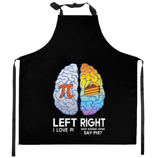 I Love Pi Brain Math Lover Teacher Science Teacher Kitchen Aprons