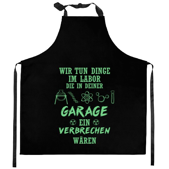 Garage Chemistry Chemist Science Kitchen Aprons