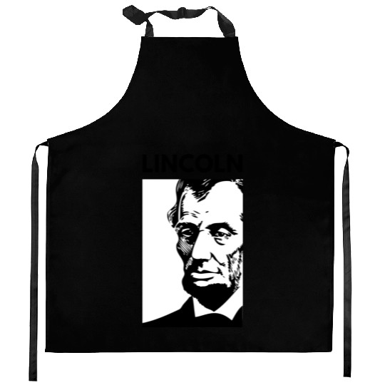 Black White Abraham Lincoln Kitchen Aprons