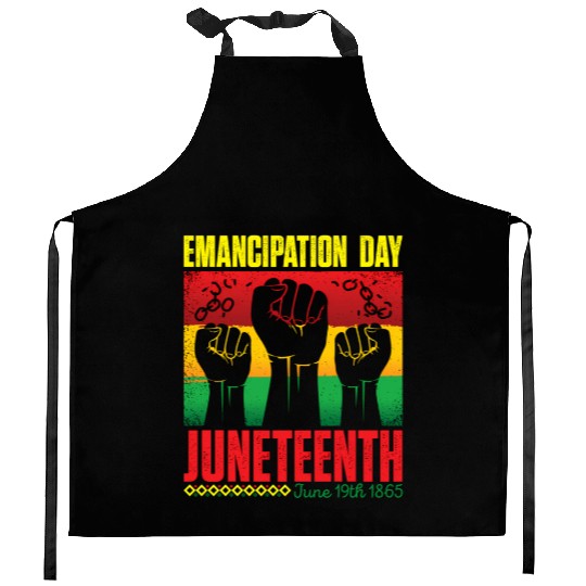 Ecipation Day 1865 African American Juneteenth Fla Kitchen Aprons