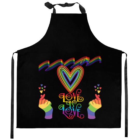 LOVE IS LOVE Kitchen Aprons