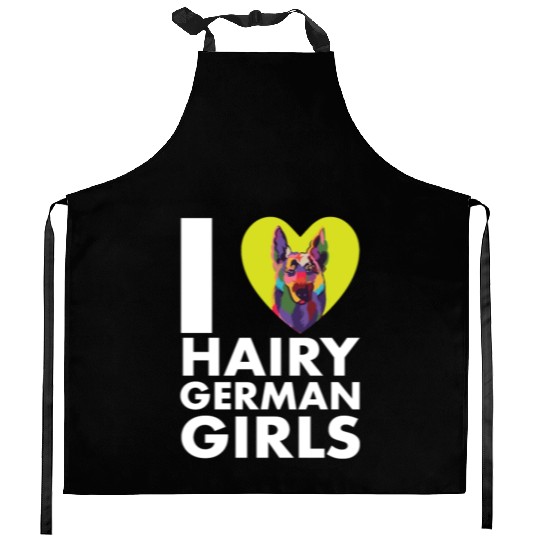 Funny German Shepherd Mom Dad I Love Hairy German Kitchen Aprons