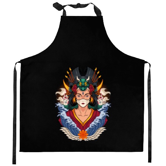 Kimono Geisha Kitchen Aprons