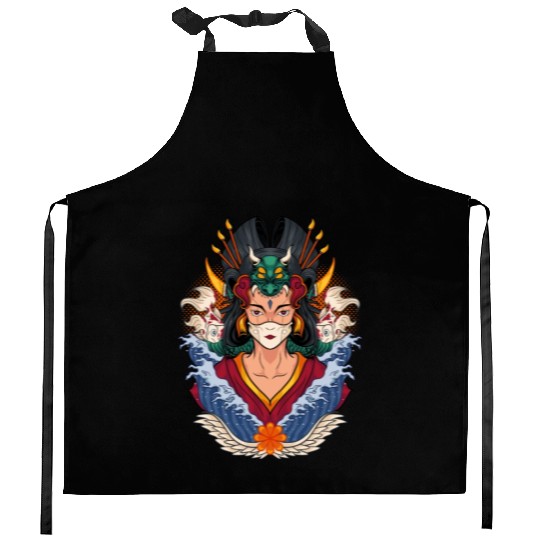Kimono Geisha Kitchen Aprons