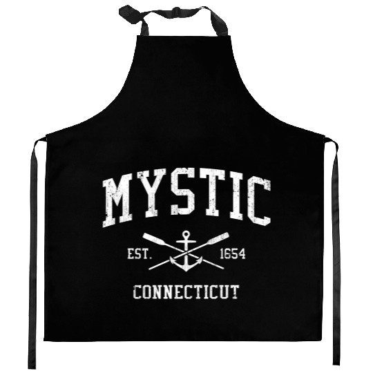 Mystic Ct Crossed Oars Boat Anchor Sports Kitchen Aprons