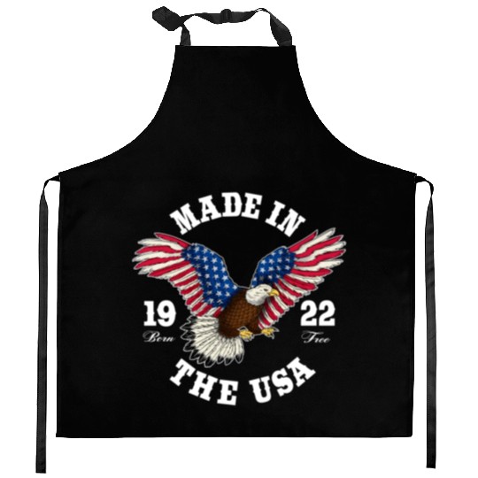 100 Year Old Patriotic Eagle Usa Flag 1922 Kitchen Aprons