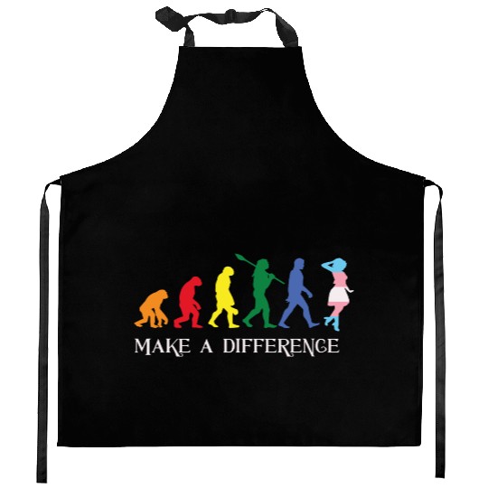 Gay Pride LGBT Human Evolution Gay Kitchen Aprons