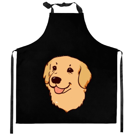 Sweet Golden Retriever Dog Lover Puppy Kitchen Aprons