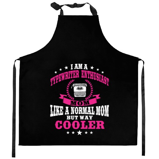 Typewriter Enthusiast Mom Mother's Day Kitchen Aprons