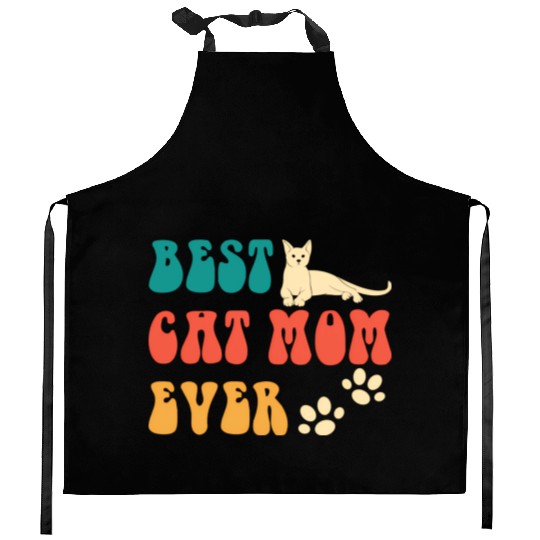 Best Cat Mom Ever Mothers Day - Cat For Kitchen Aprons