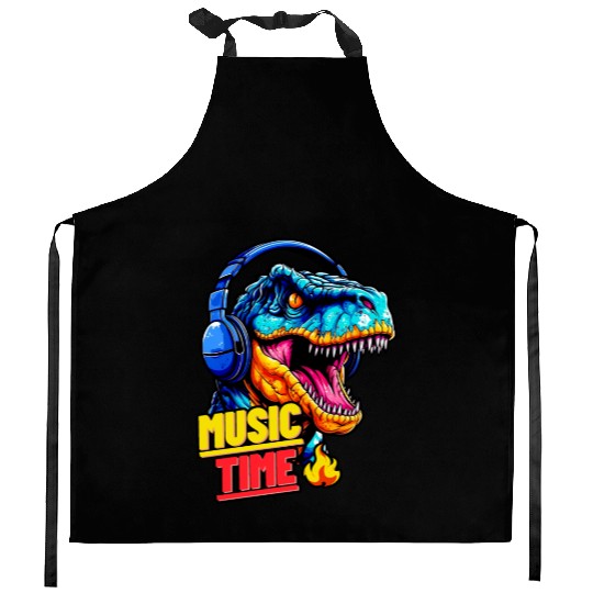 music time Kitchen Aprons