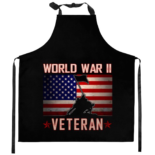 American Patriot Wwii Veteran Military World War 2 Kitchen Aprons