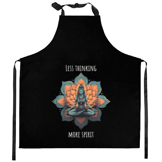 Women's Yoga Meditation Lotus Design Kitchen Aprons