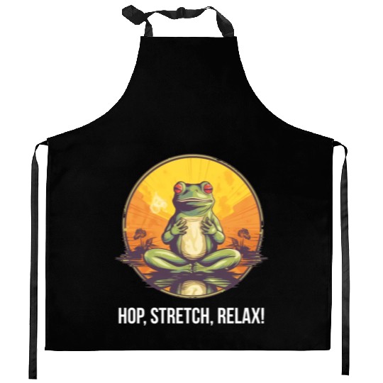Yoga Meditation Hop Stretch Relax Kitchen Aprons