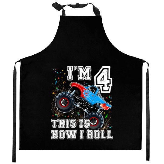 Monster Trucks 4Th Party 4 Kitchen Aprons