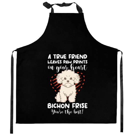 A True Friend Leaves Paw Prints On Your Heart Kitchen Aprons