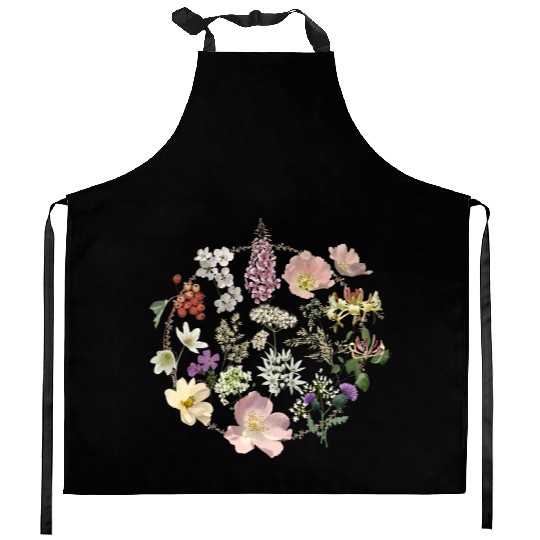 WILDFLOWER Kitchen Aprons, WOMEN'S BOHO WILD FLOWERS