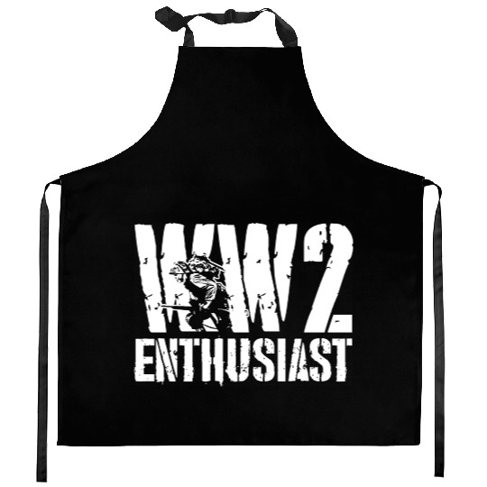 World War 2 WW2 Enthusiast Kitchen Aprons