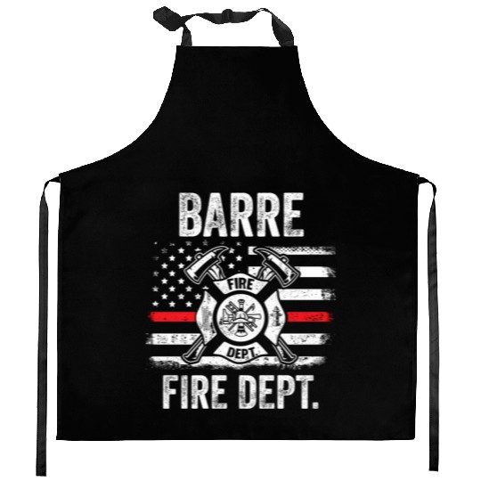 Barre Vermont Fire Dept Thin Red Line Kitchen Aprons