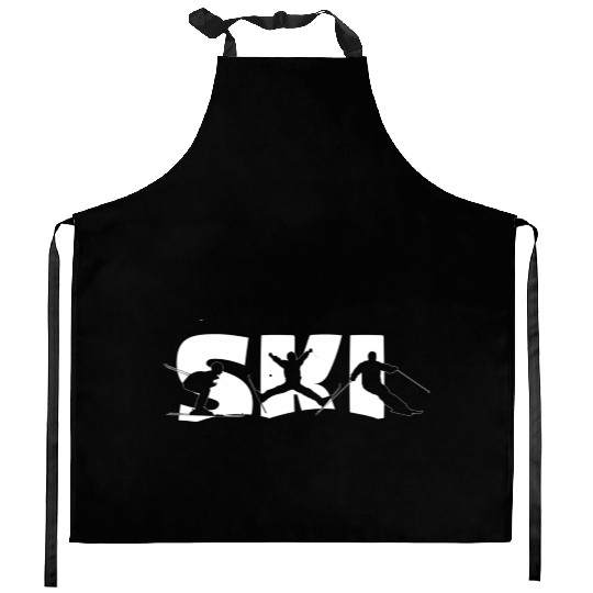 Ski Skiing Skier Ski Kitchen Aprons