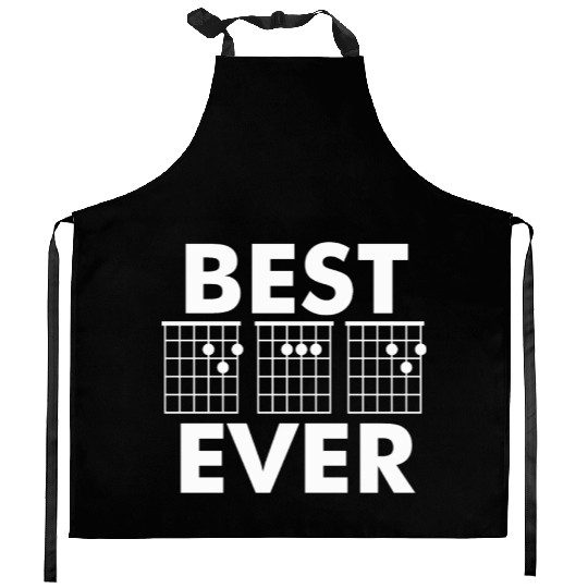 Mens Best Dad Ever Guitar Chords Guitarist Father Kitchen Aprons