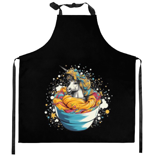 Unicorn Ice Cream Kitchen Aprons