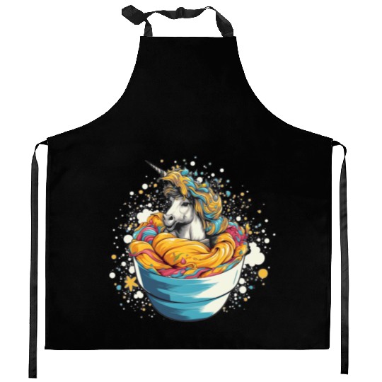 Unicorn Ice Cream Kitchen Aprons