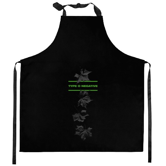 Type O Negative Leaves Double Sided Black Kitchen Aprons