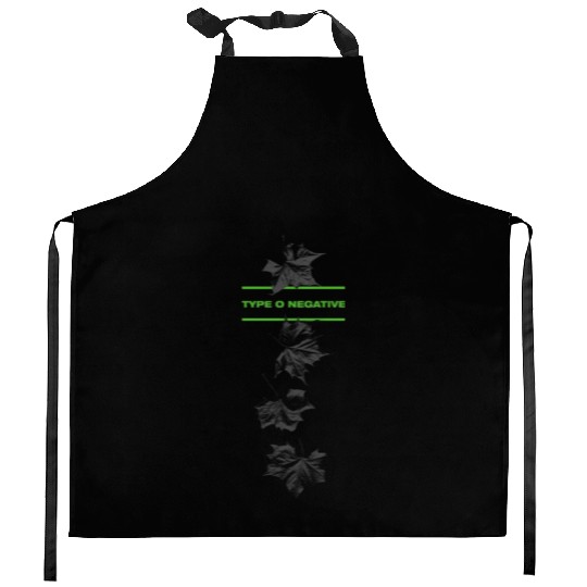 Type O Negative Leaves Double Sided Black Kitchen Aprons