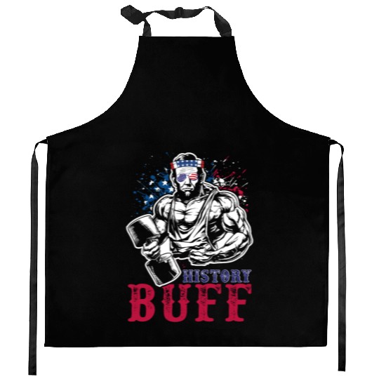 History Buff Independence Day Lincoln Patriot USA Kitchen Aprons