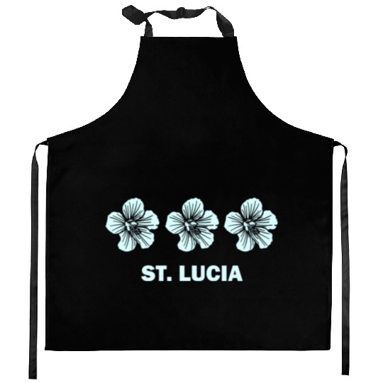 St Lucia Tropical Hibiscus Flower Kitchen Aprons