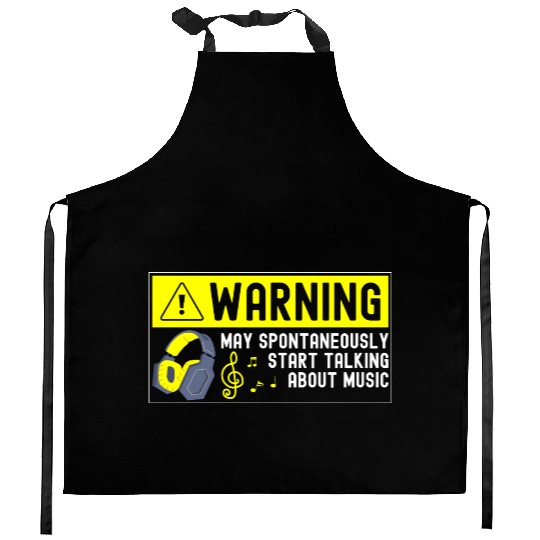 Dj Techno Vinyl Kitchen Aprons