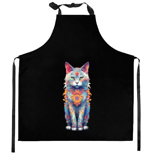 Cat Mandala Kitchen Aprons