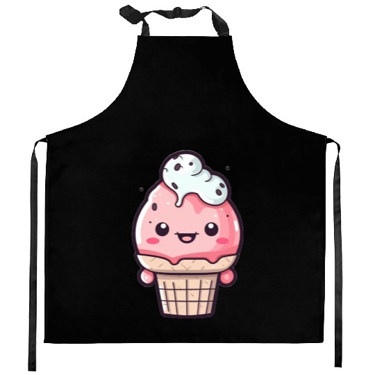 Embrace the Sweetness of our Cute Soft Ice Cream Kitchen Aprons
