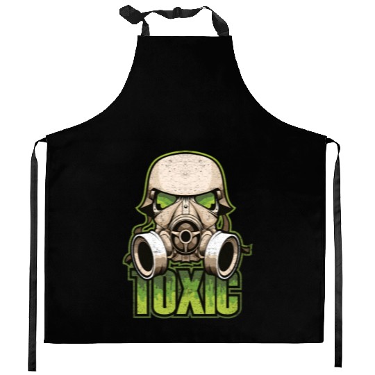 Toxic Green Military And Safety Gas Kitchen Aprons