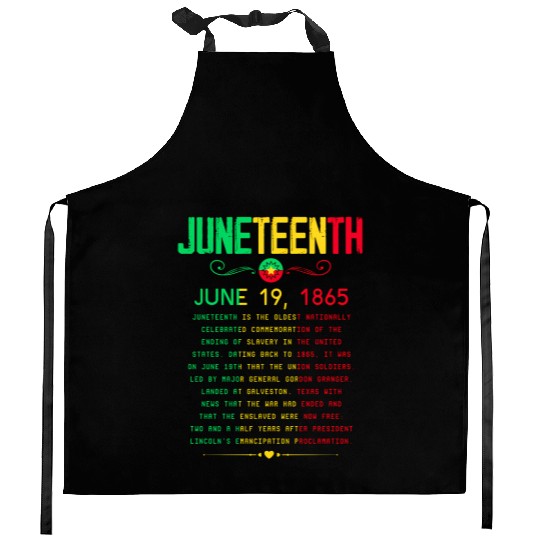 Juneteenth 1865 Juneteenth African American June 1 Kitchen Aprons