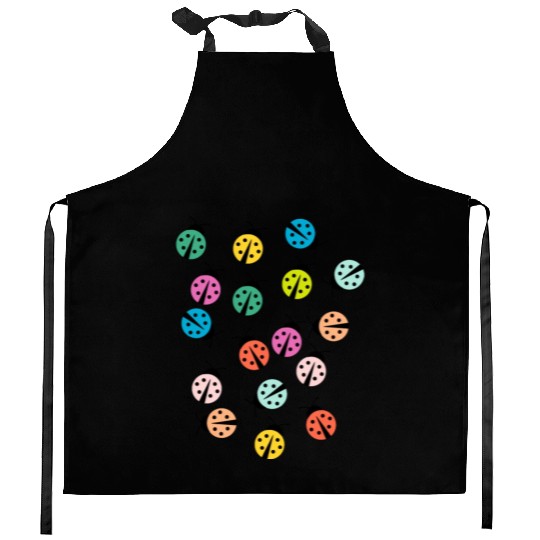 Cute and colorful ladybug Kitchen Aprons