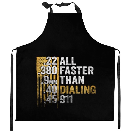 All Faster Than Dialing 911 Kitchen Aprons