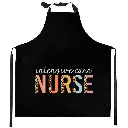 Intensive Care Nurse Leopard Print Icu Nursing Kitchen Aprons