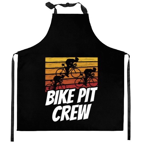 Bike Pit Crew Cycling Bicycle Bike Race Racing Kitchen Aprons