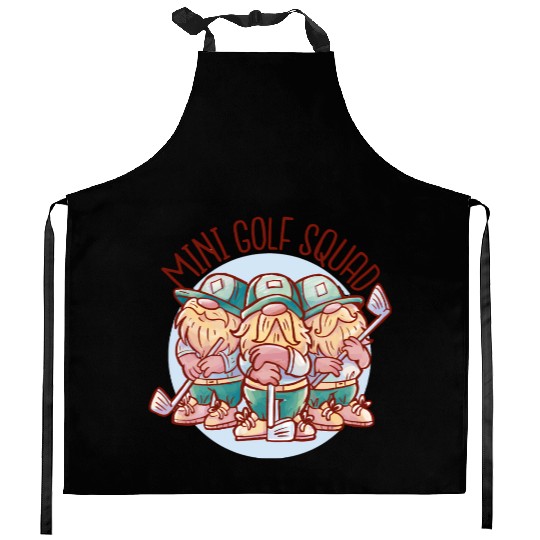 Mini Golf Gnomes Kitchen Aprons