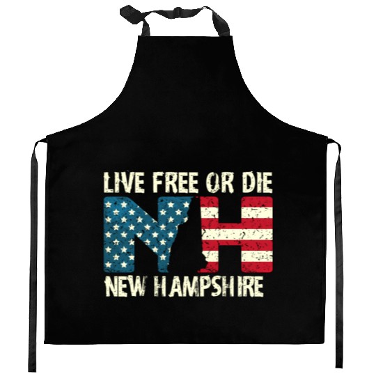 New Hampshire Patriotic Live Free Or Die Product Kitchen Aprons