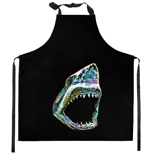 Great White Shark Motif Sharks Kitchen Aprons