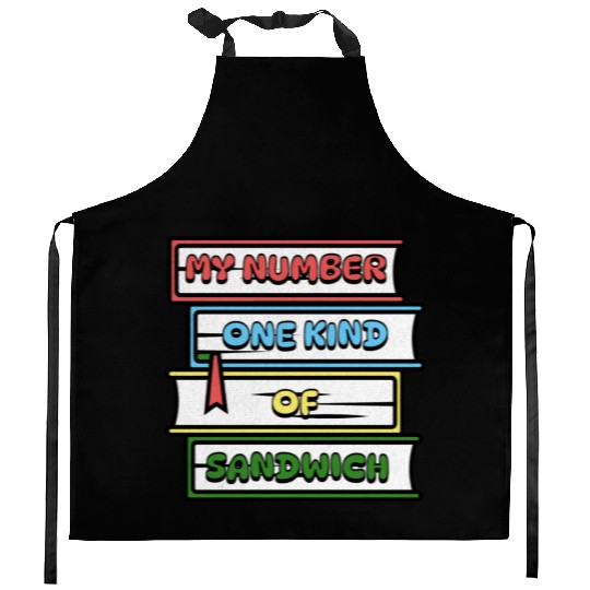 My Number One Kind Of Sandwich Book Lovers Kitchen Aprons