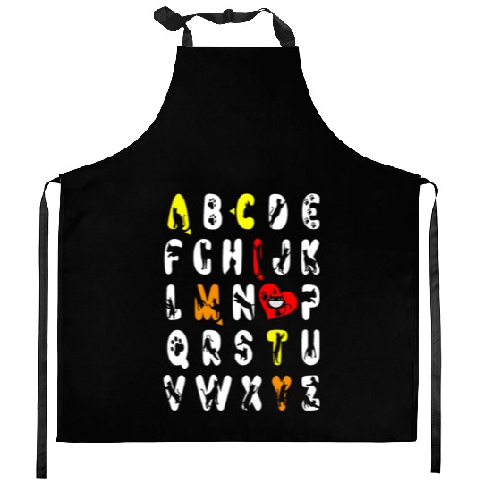 I love my cat Alphabet Kitchen Aprons
