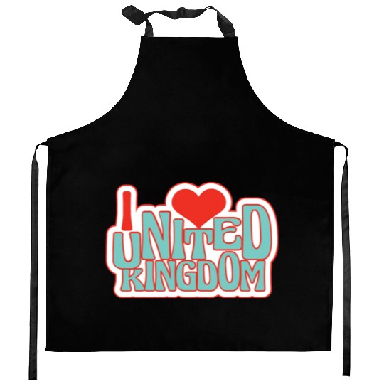 United kingdom hearts Kitchen Aprons