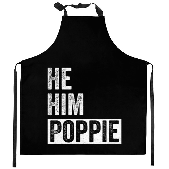Poppie Lover Valentine Quote Funny He Him Poppie Kitchen Aprons