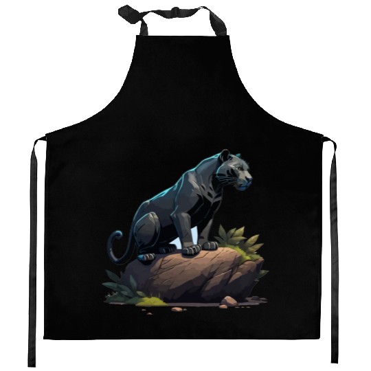 black panther Kitchen Aprons
