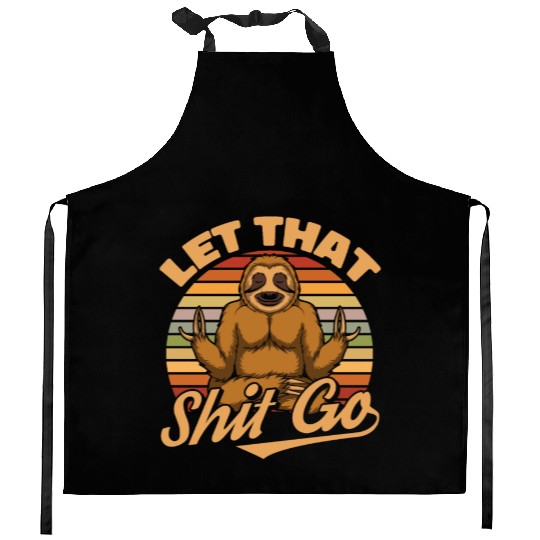 Sloth Funny Sloth Yoga Kitchen Aprons